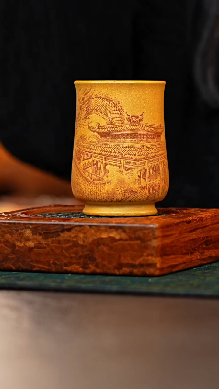 茶杯紫砂段泥龙杯