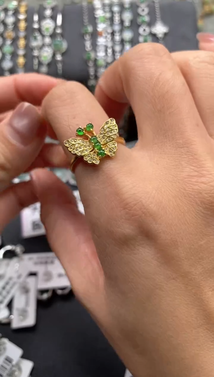 【闪购商品】翡翠戒指银S925镶嵌11111--2