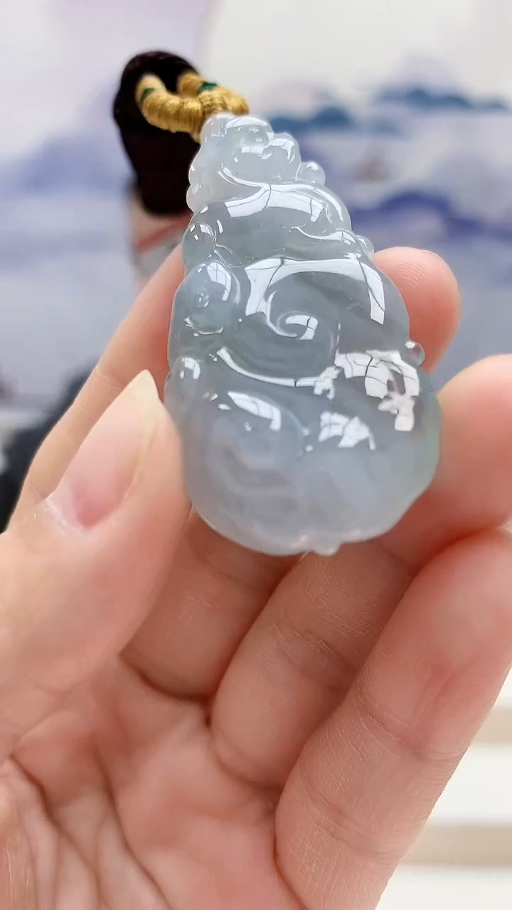 未镶嵌定制翡翠4852lr-毛货挂件55