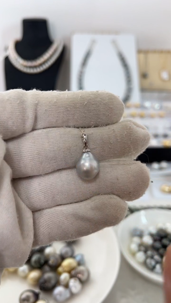 【闪购商品】海水珍珠颈饰银S925镶嵌海水珍珠吊坠