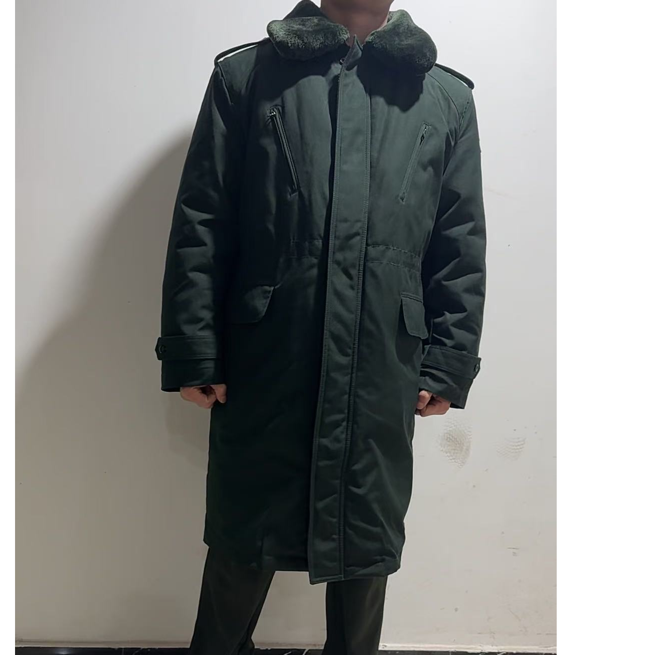 松枝绿寒区棉服大衣冬季防寒防寒保暖正品加厚保暖棉大衣长款棉袄