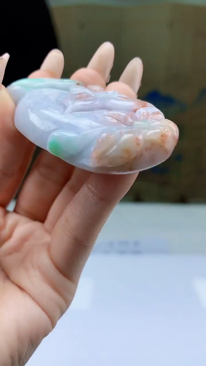 【闪购商品】定制翡翠未镶嵌4688ty-毛货挂件115