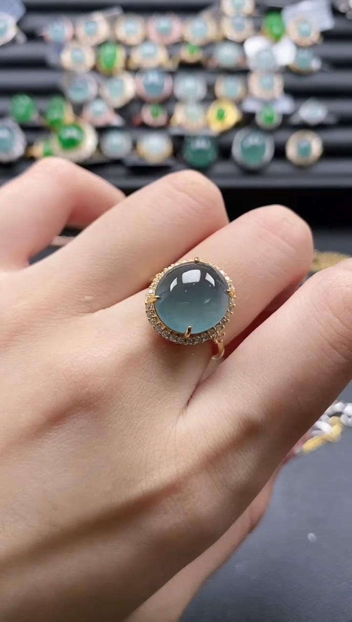 【闪购商品】翡翠戒指银S925镶嵌51151