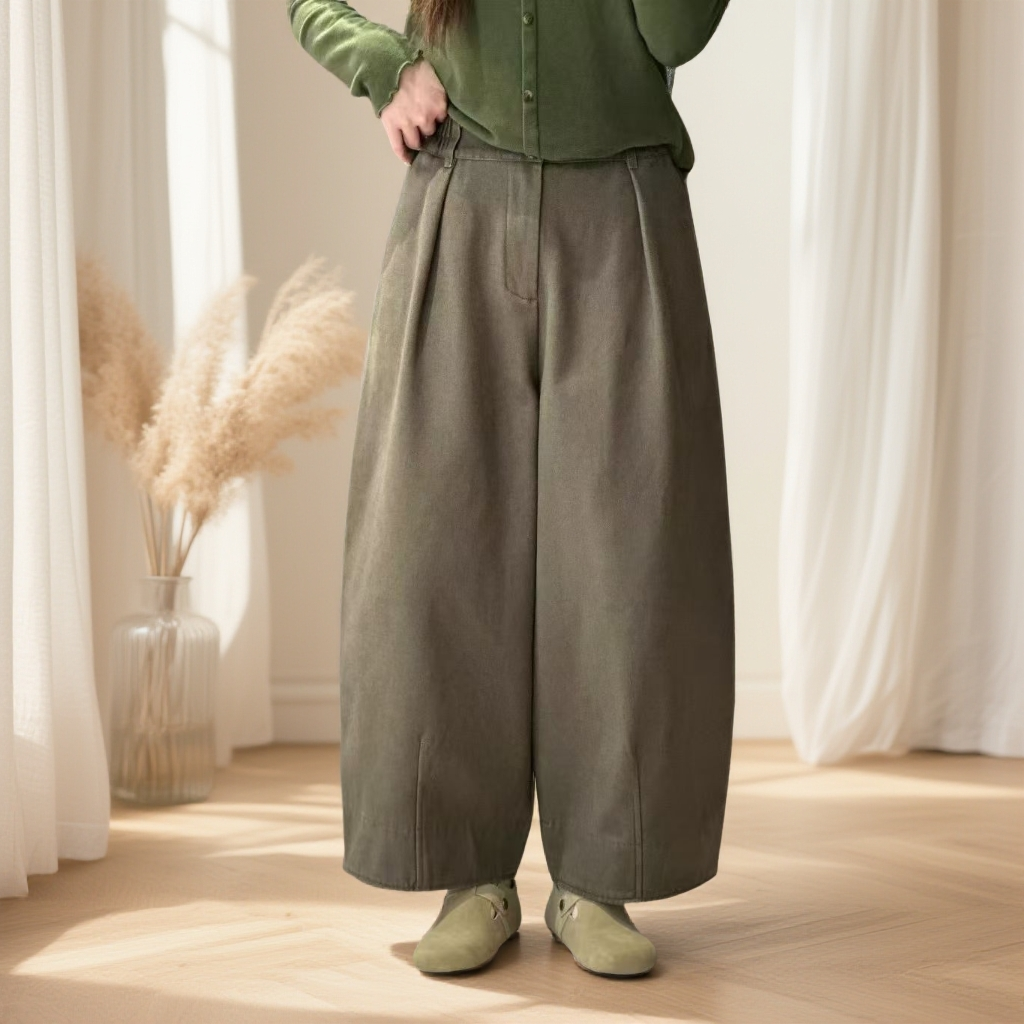 2025冬款新款爆款休闲百搭加绒宽松显瘦哈伦阔腿靴子裤女款1