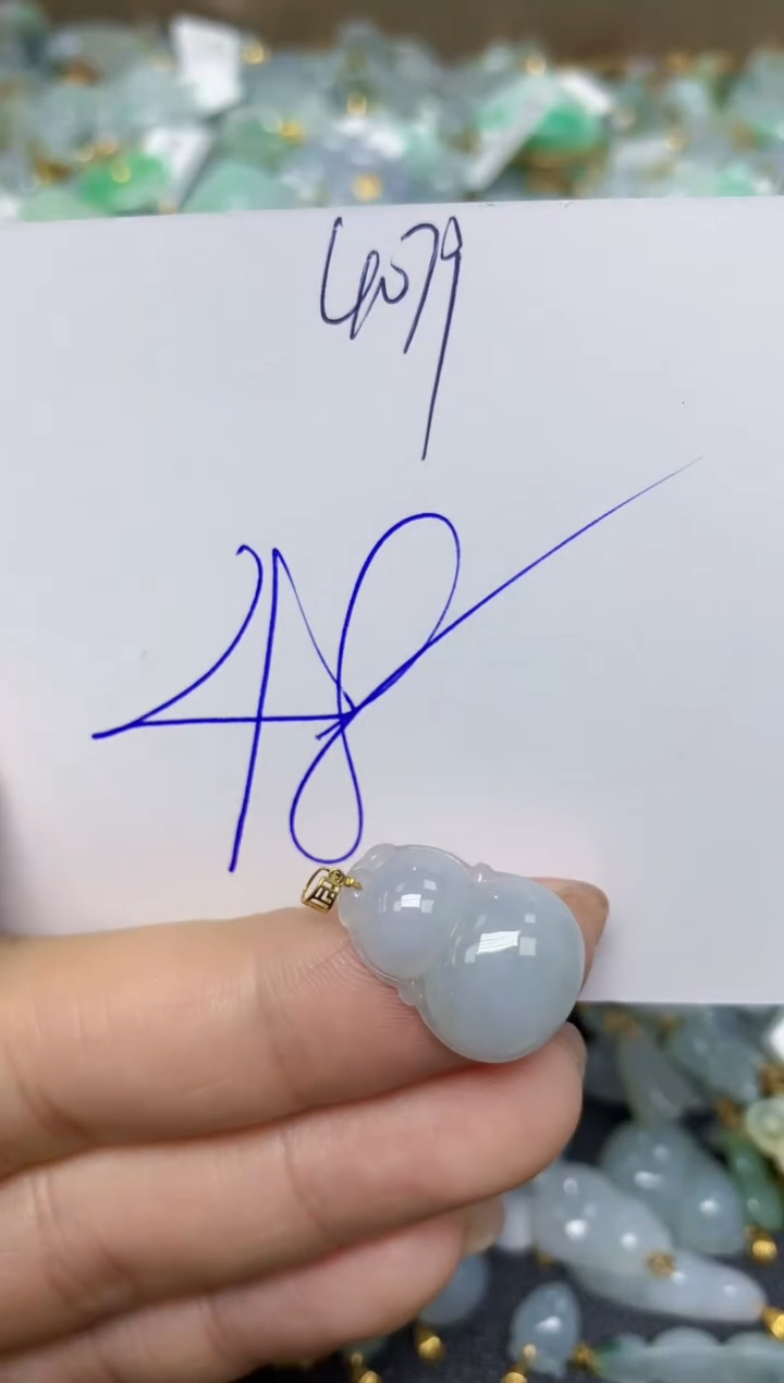 【闪购商品】翡翠挂件18K金镶嵌 天然翡翠A货