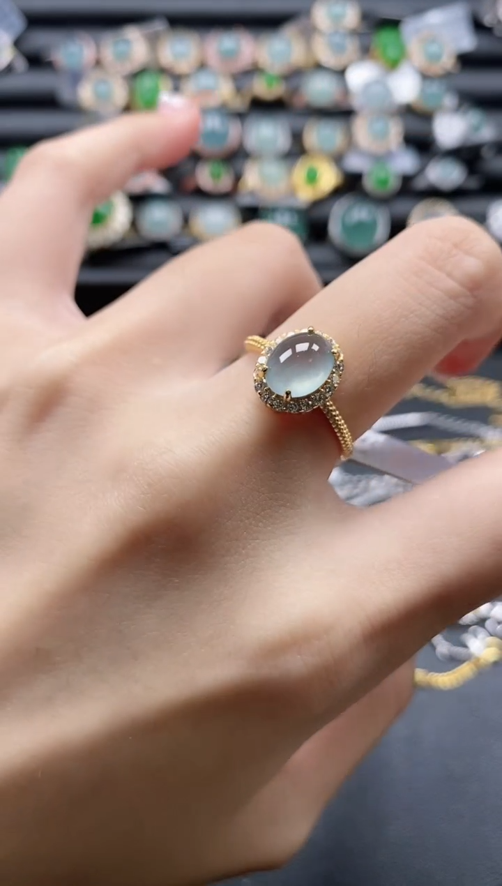 【闪购商品】翡翠戒指银S925镶嵌51151