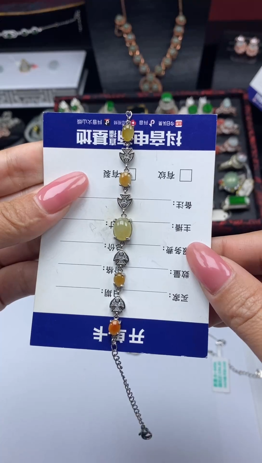 银S925镶嵌戒指翡翠1