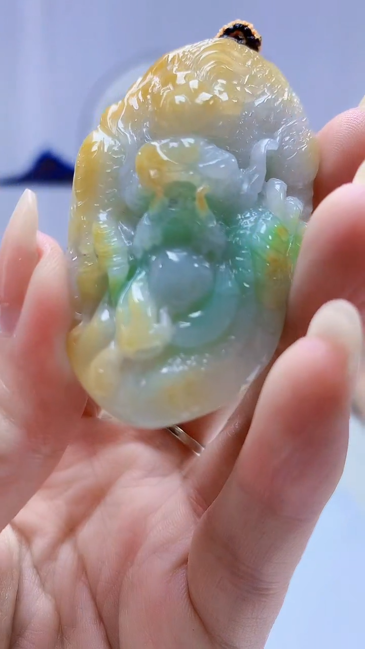 定制翡翠未镶嵌4969DD-毛货挂件82