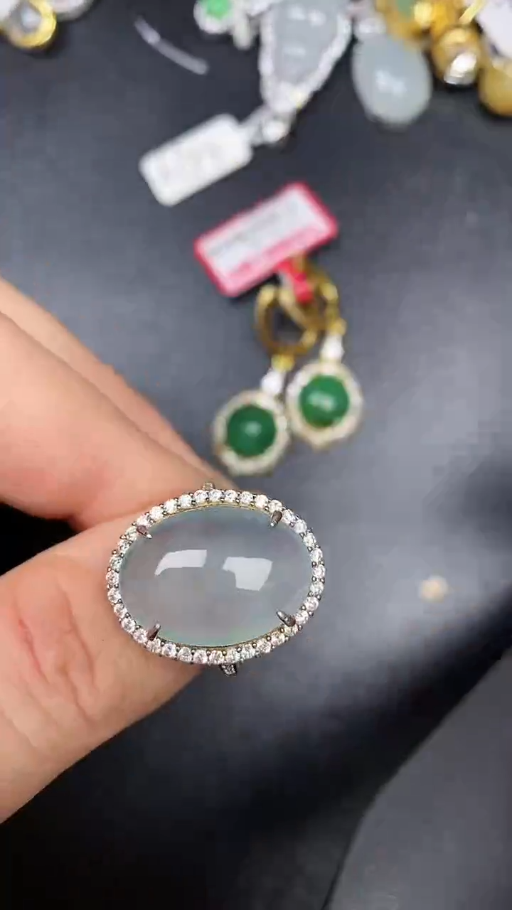 银S925镶嵌戒指翡翠1960