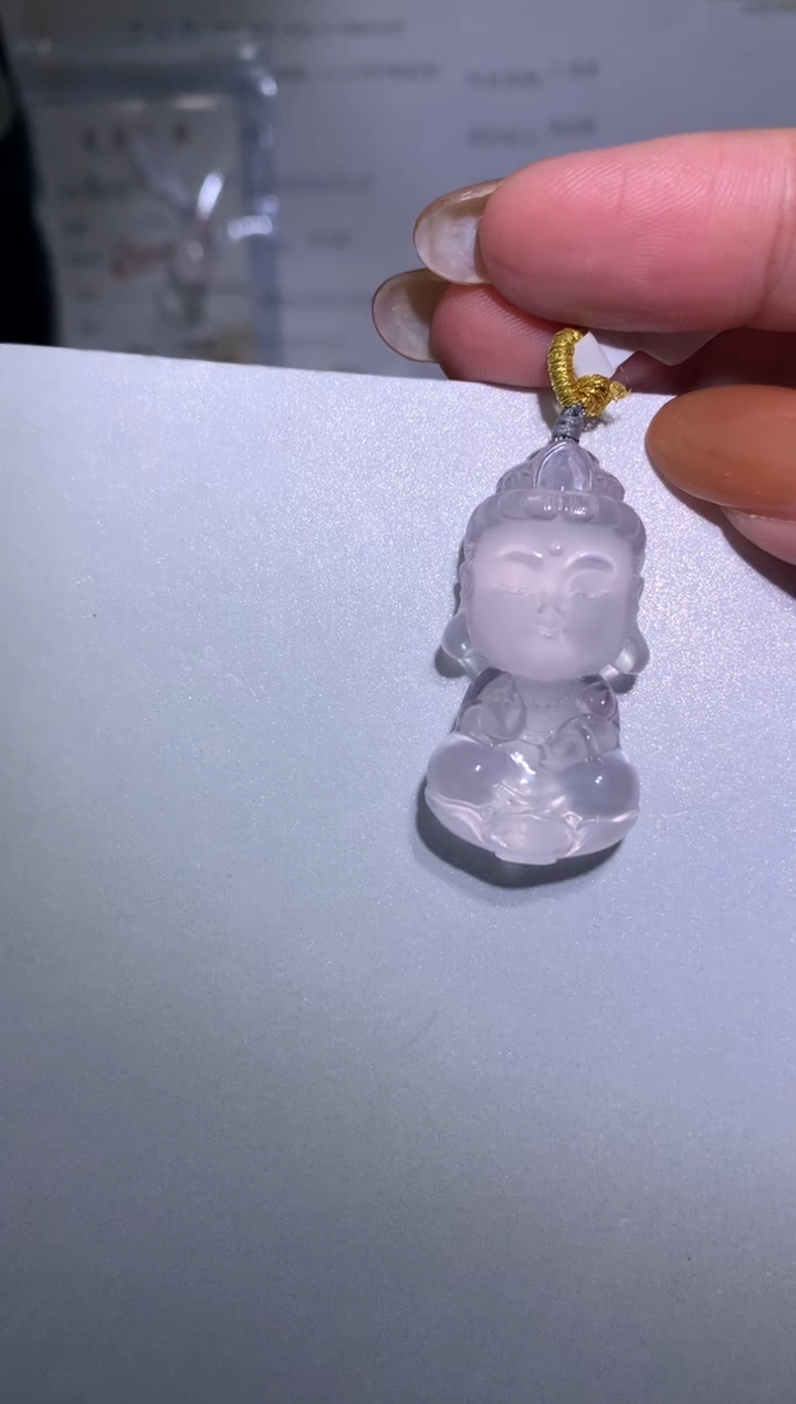 颈饰未镶嵌水晶温**女大势至宝宝佛
