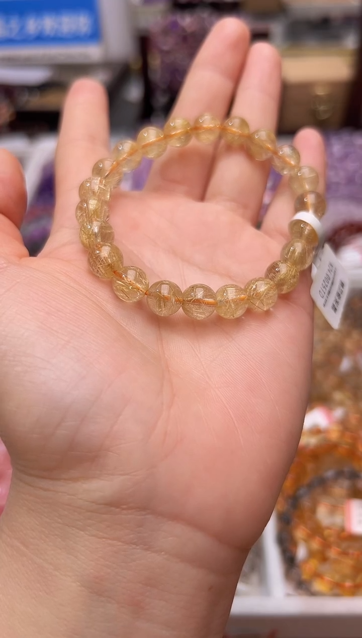 【闪购商品】水晶手链未镶嵌金发晶8m+