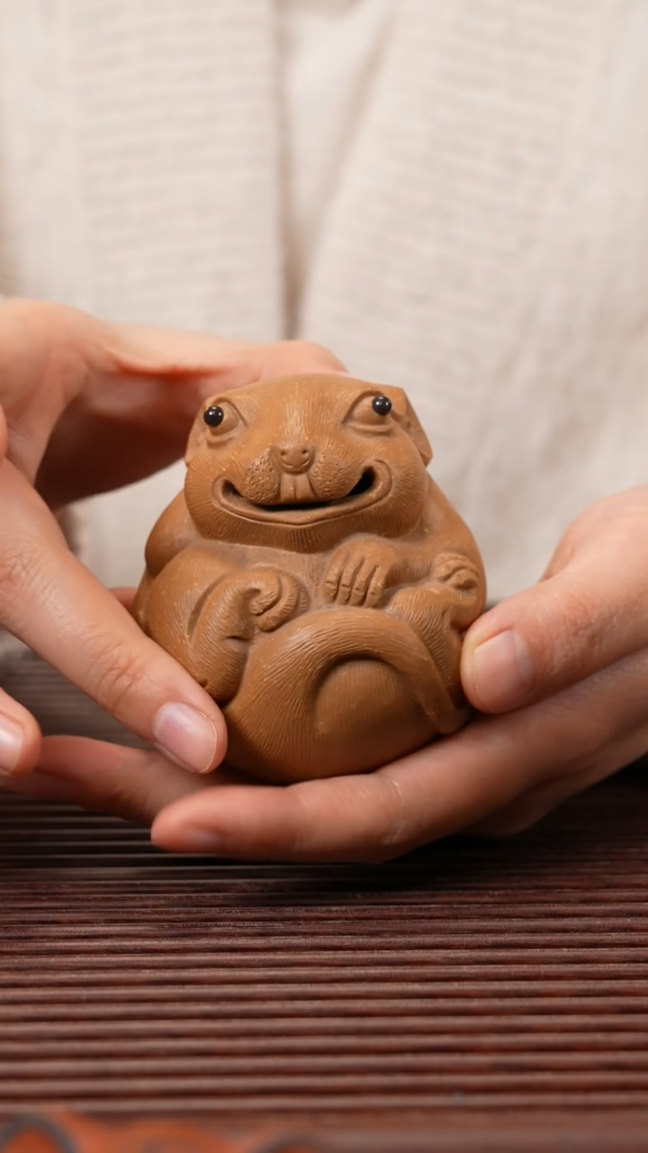 【闪购商品】紫砂茶宠数你有钱老鼠