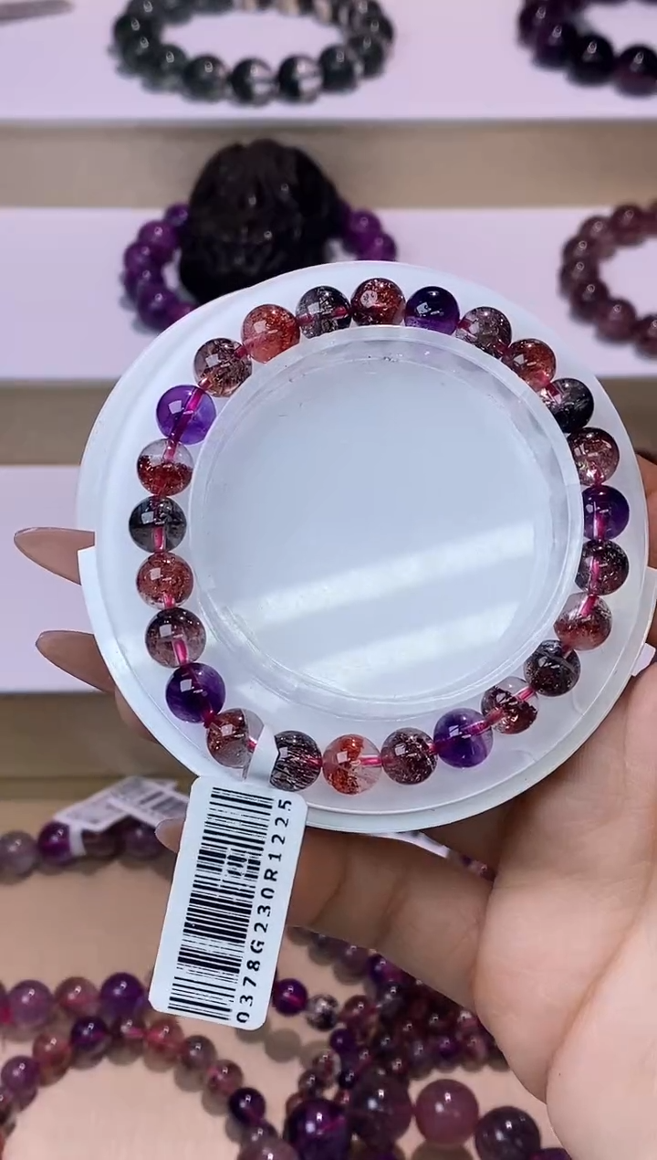 【闪购商品】水晶手链未镶嵌黑加仑超七单圈7m+