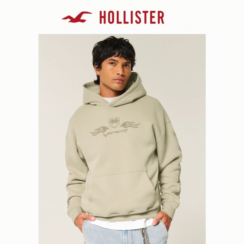 Hollister25秋冬新款情侣抓绒道奇赛车卫衣男装女装322-5139