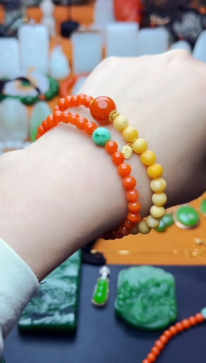 【闪购商品】南红玛瑙手串未镶嵌多圈手串