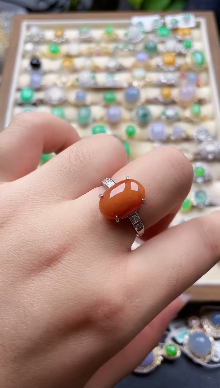 银S925镶嵌戒指翡翠16