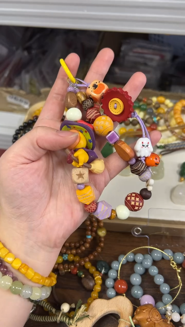 檀香木吊坠檀木女巫星星人编制款挂件[15]