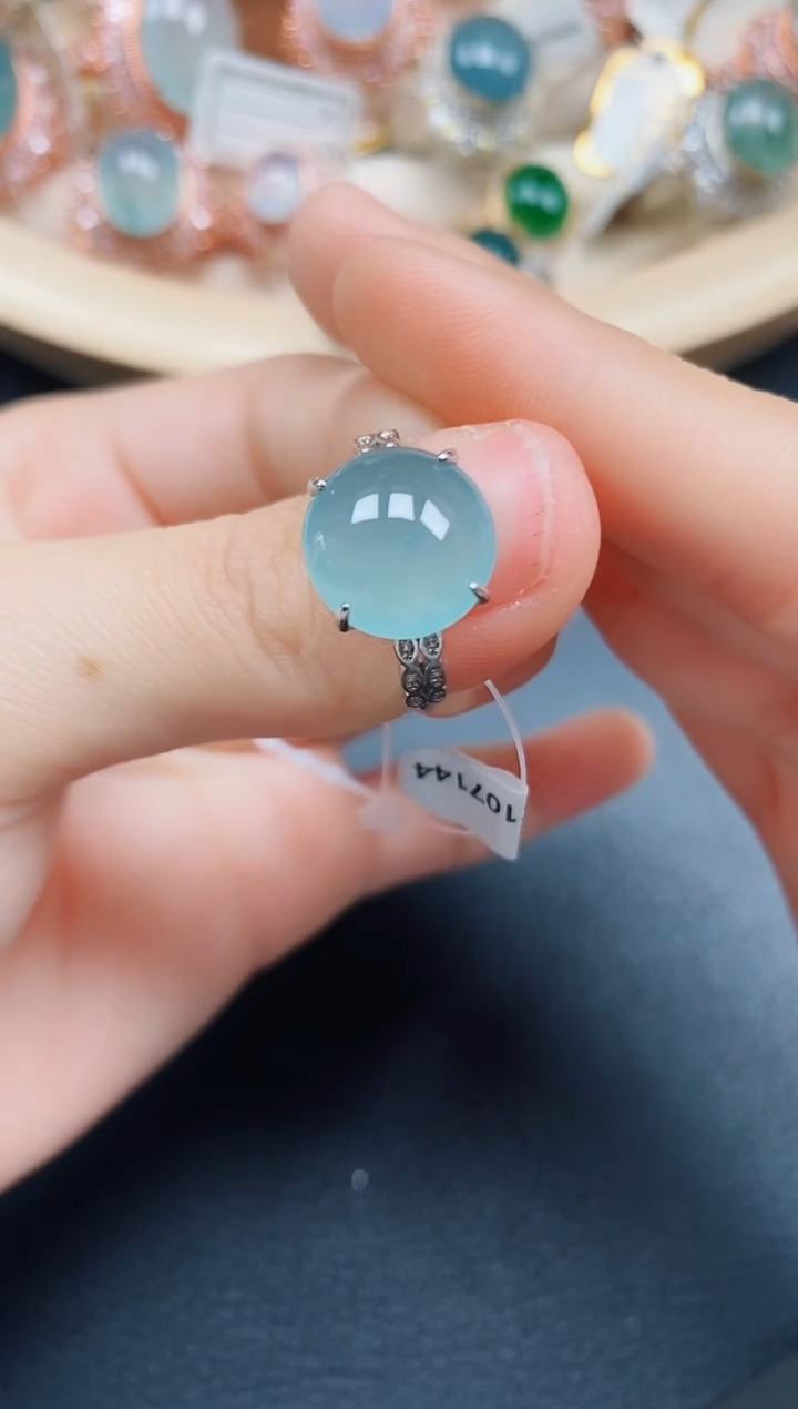 【闪购商品】翡翠戒指银S925镶嵌翡翠
