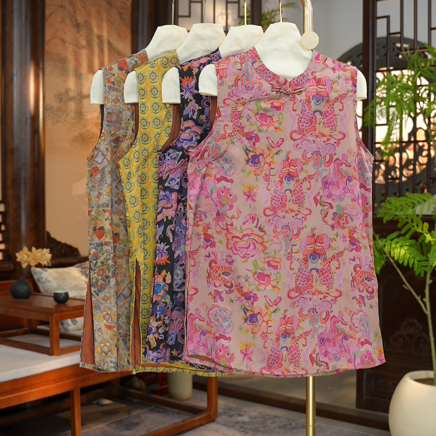 一眼沦陷 斜襟旗袍盘扣款设计感T恤3009