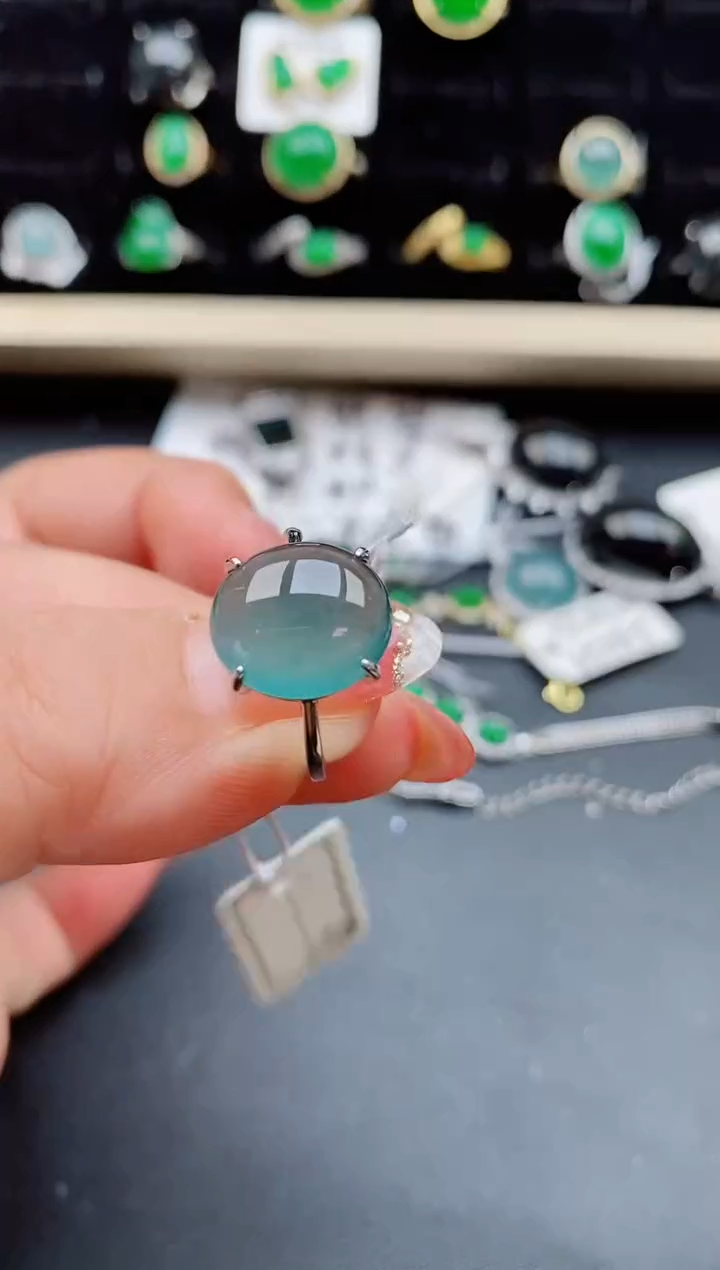 【闪购商品】翡翠戒指银S925镶嵌1212121