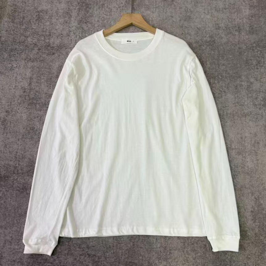 艳儿家【日单纯棉内搭单穿纯色长袖T恤】宽松百搭基础款圆领上衣