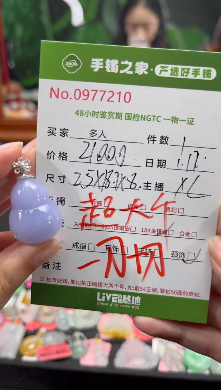 【闪购商品】翡翠颈饰18K金镶嵌多人