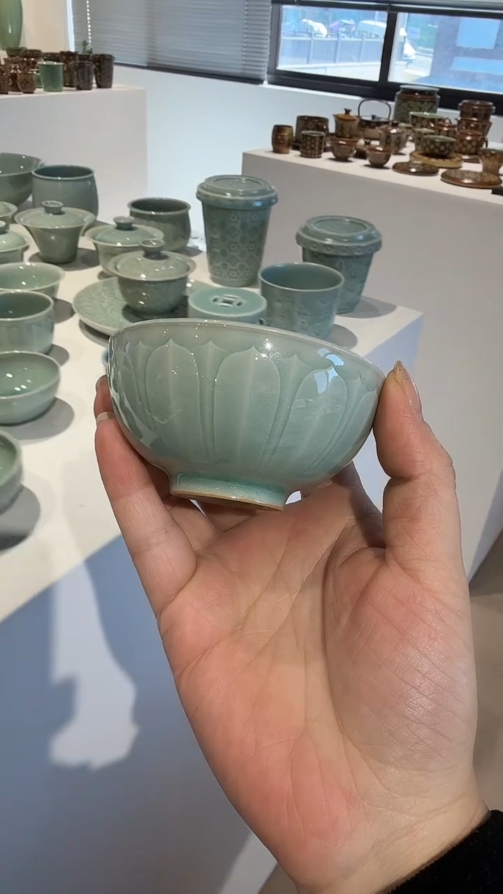 青瓷手工茶器包邮