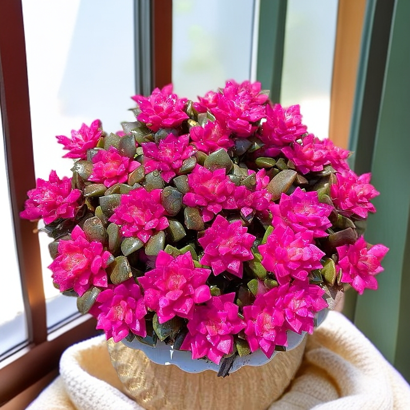 方盆吉祥如意吹雪多头方形盆 一盆带塑料育苗盆发货