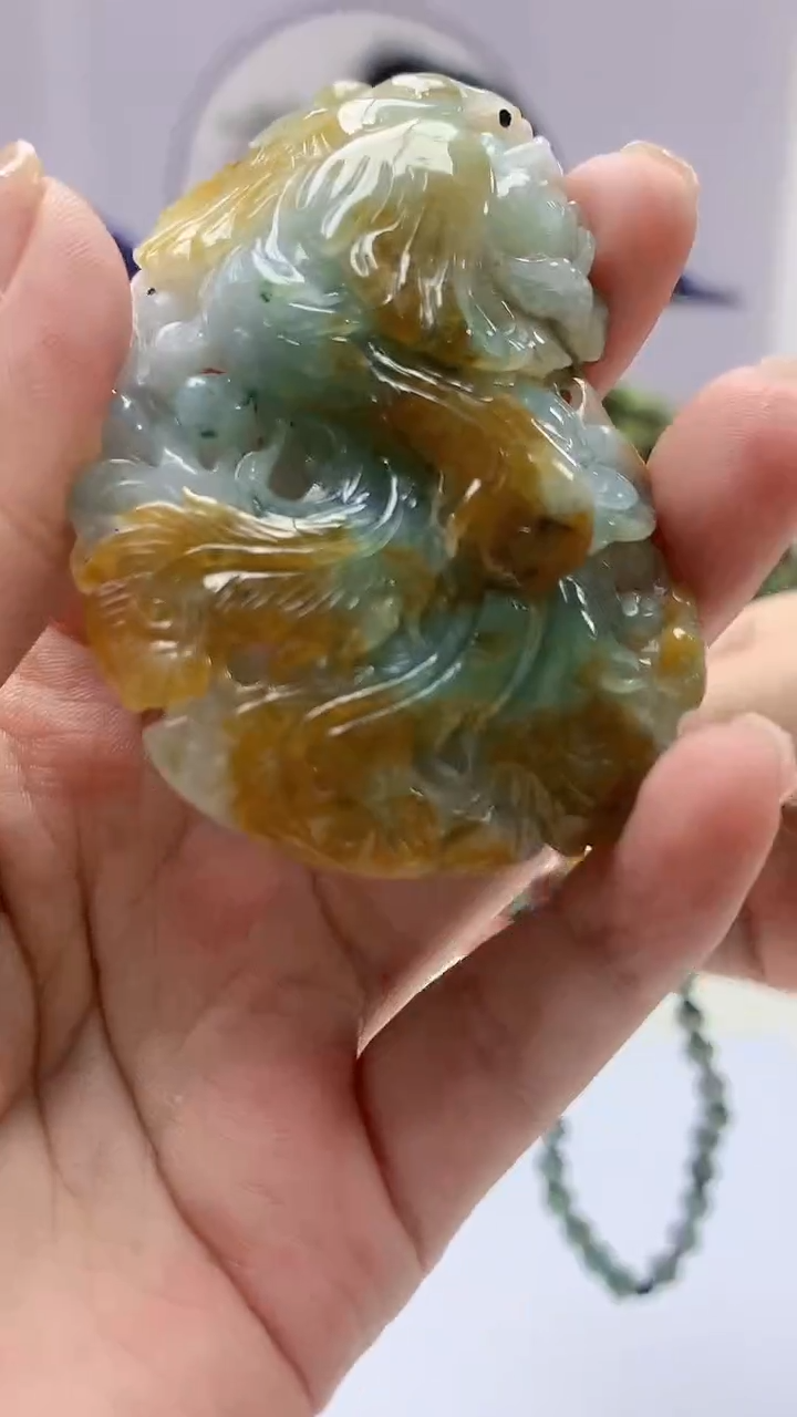 【闪购商品】定制翡翠未镶嵌3123ms-毛货挂件61