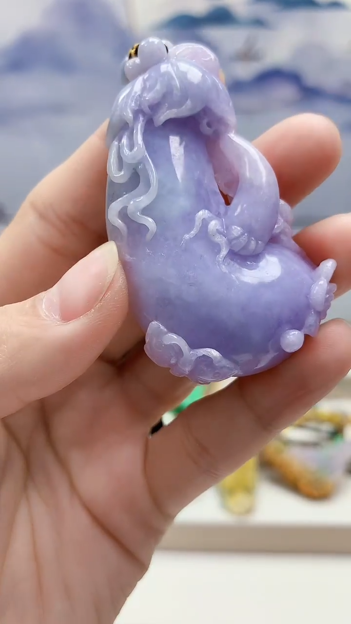 未镶嵌定制翡翠4957lr-毛货挂件44