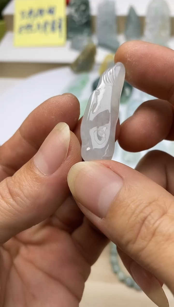 颈饰银S925镶嵌翡翠3天然缅甸翡翠A货悟道