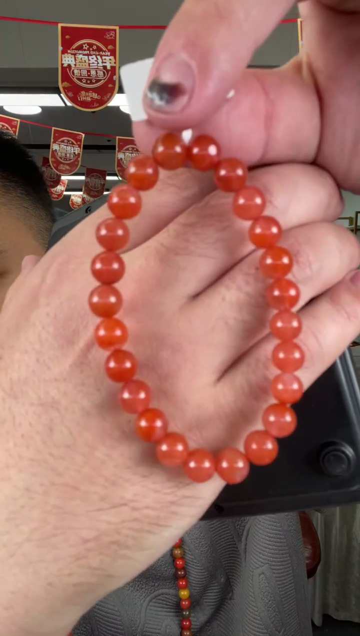 【闪购商品】南红玛瑙A02未镶嵌8mm冷水河单圈多样性发一件