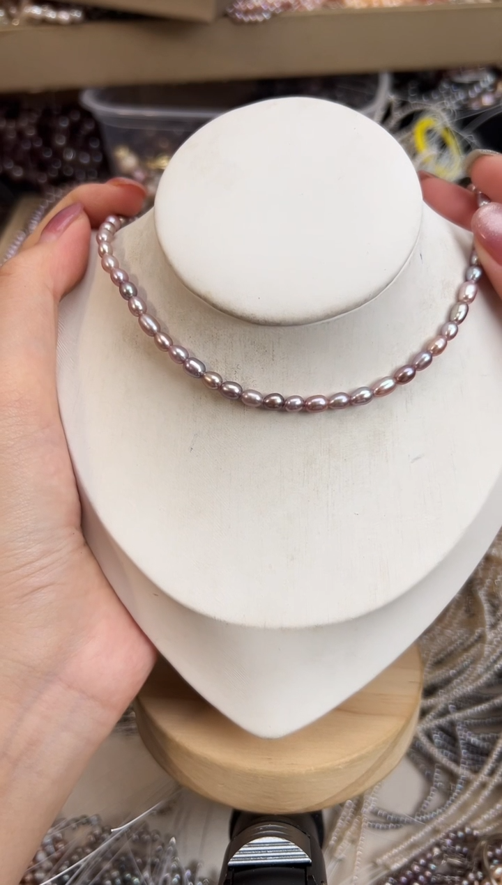 未镶嵌福利淡水珍珠无核*强光珍珠想（糖果紫4mm+）多样性发一