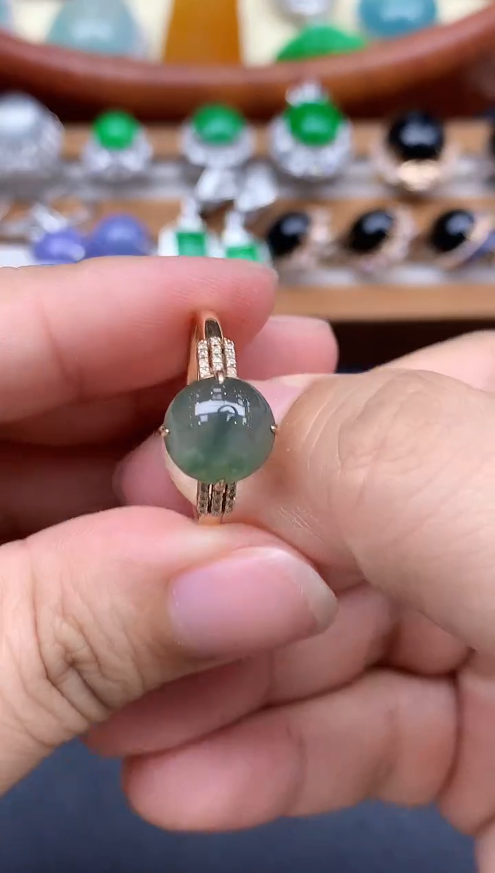 18K金镶嵌戒指翡翠283-中国好珍宝