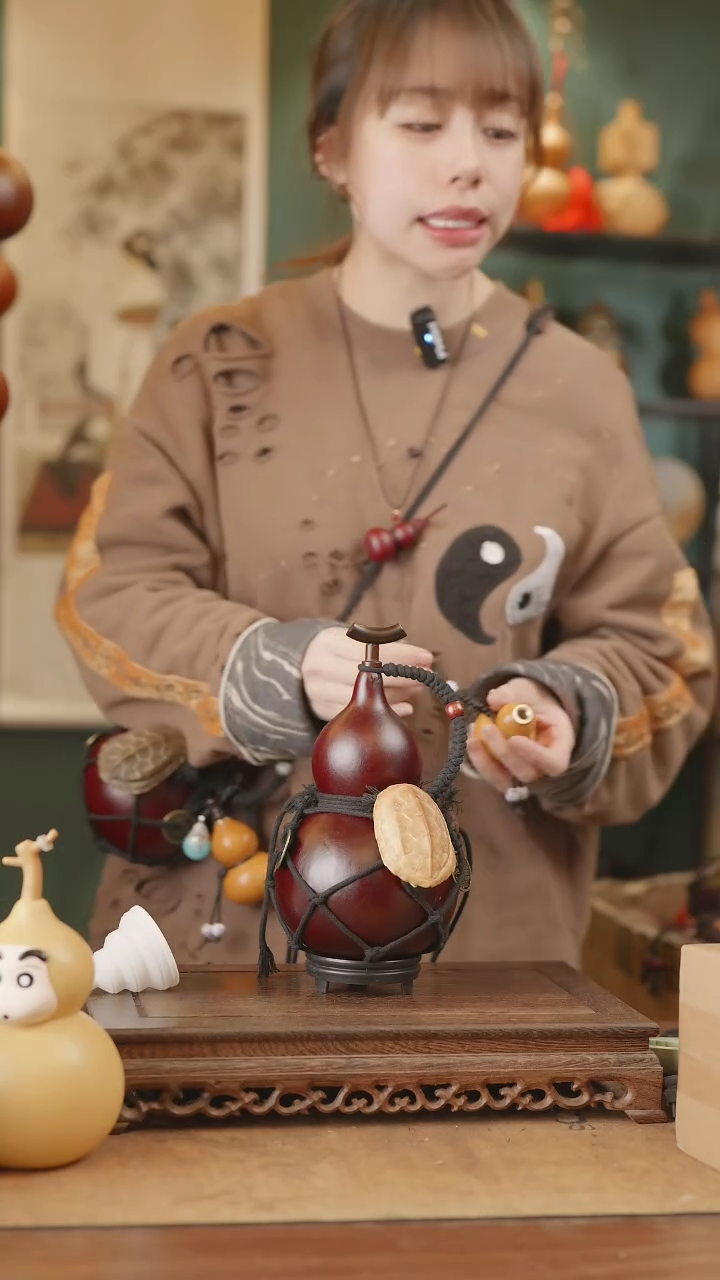 【闪购商品】83号精品天然大漆工艺防渗内胆酒葫芦~/