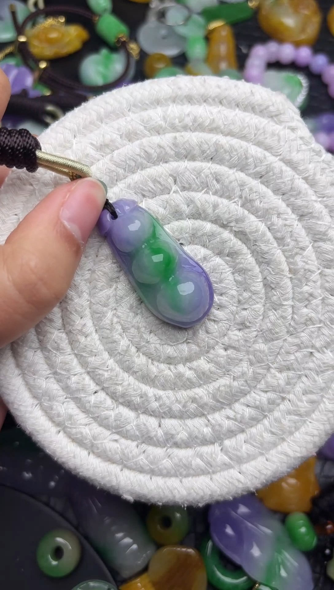 颈饰未镶嵌翡翠缅甸翡翠吊坠