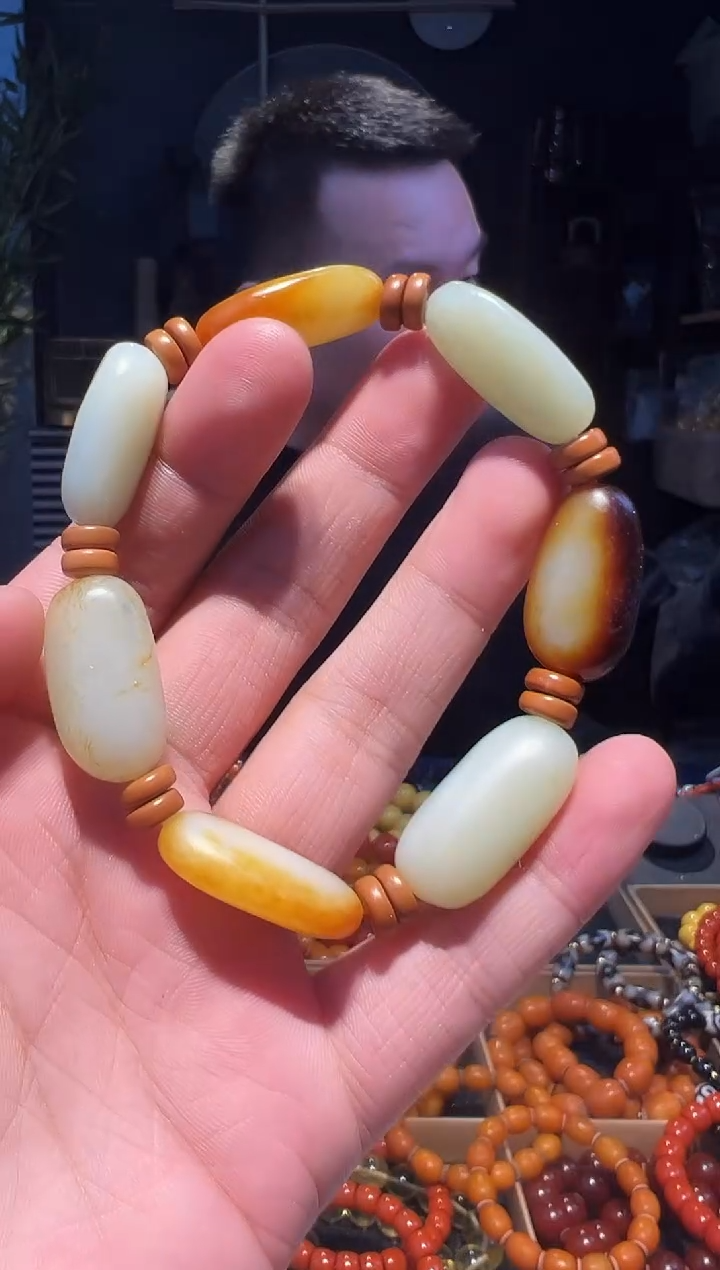 【闪购商品】和田玉手串未镶嵌原石串