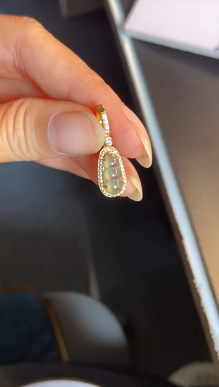 吊坠(不含链)银S925镶嵌翡翠1