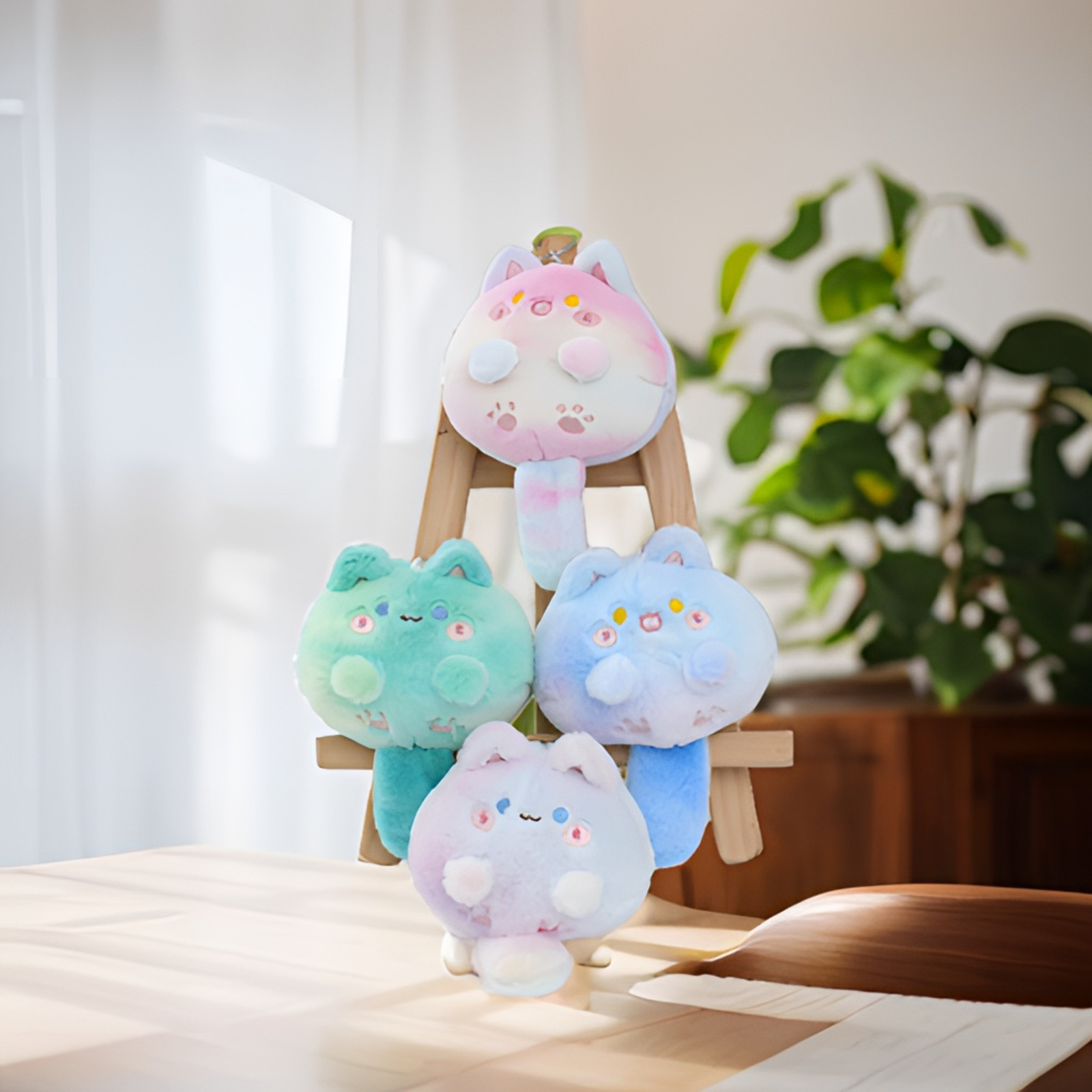 【盲盒直拆：许愿+对对碰：拍一拆十】吱吱叫猫咪毛绒公仔盲盒