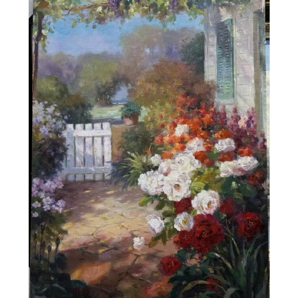 【静物花卉B系列】纯手绘油画餐厅卧室玄关装饰画挂画带装裱90*60cm