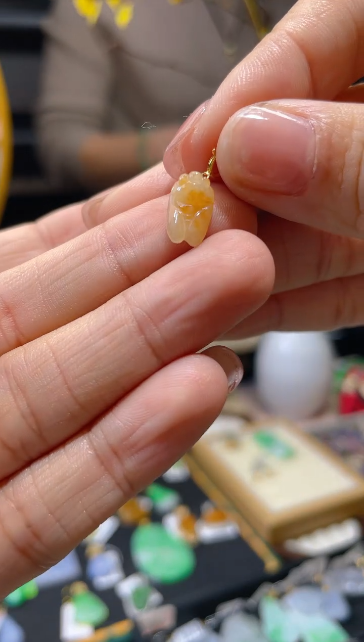 【闪购商品】翡翠颈饰18K金镶嵌假一赔三