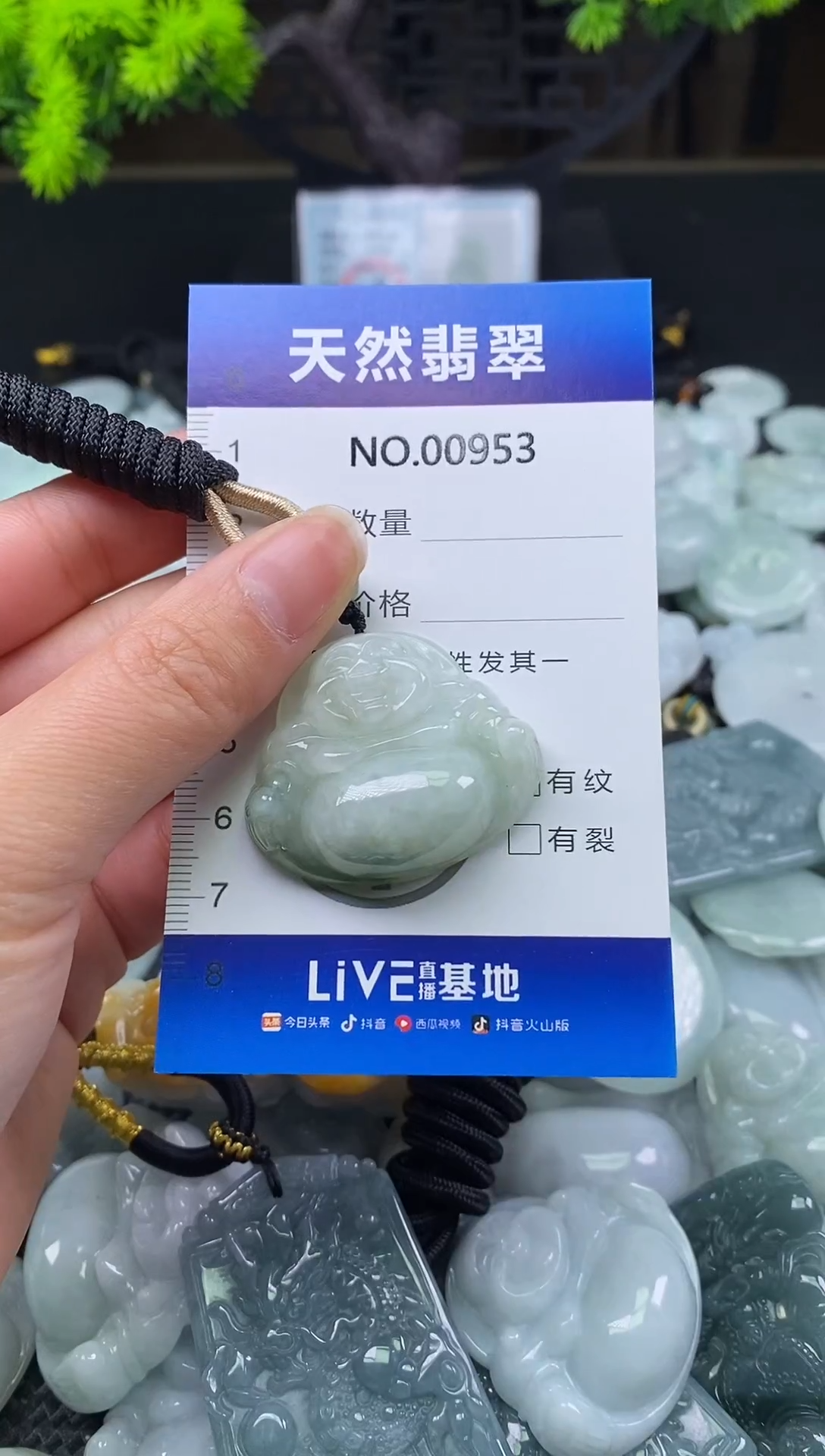 颈饰未镶嵌翡翠天然缅甸翡翠953