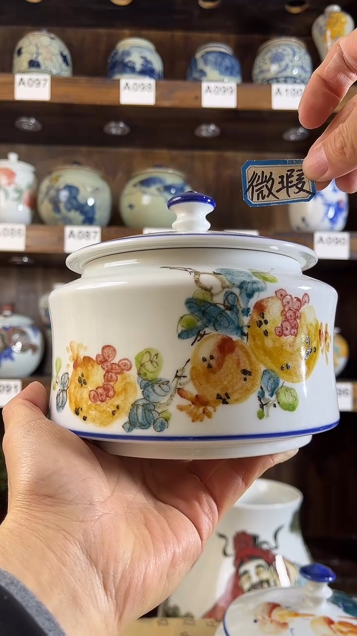 【闪购商品】纯手工手绘多子多福2储物罐