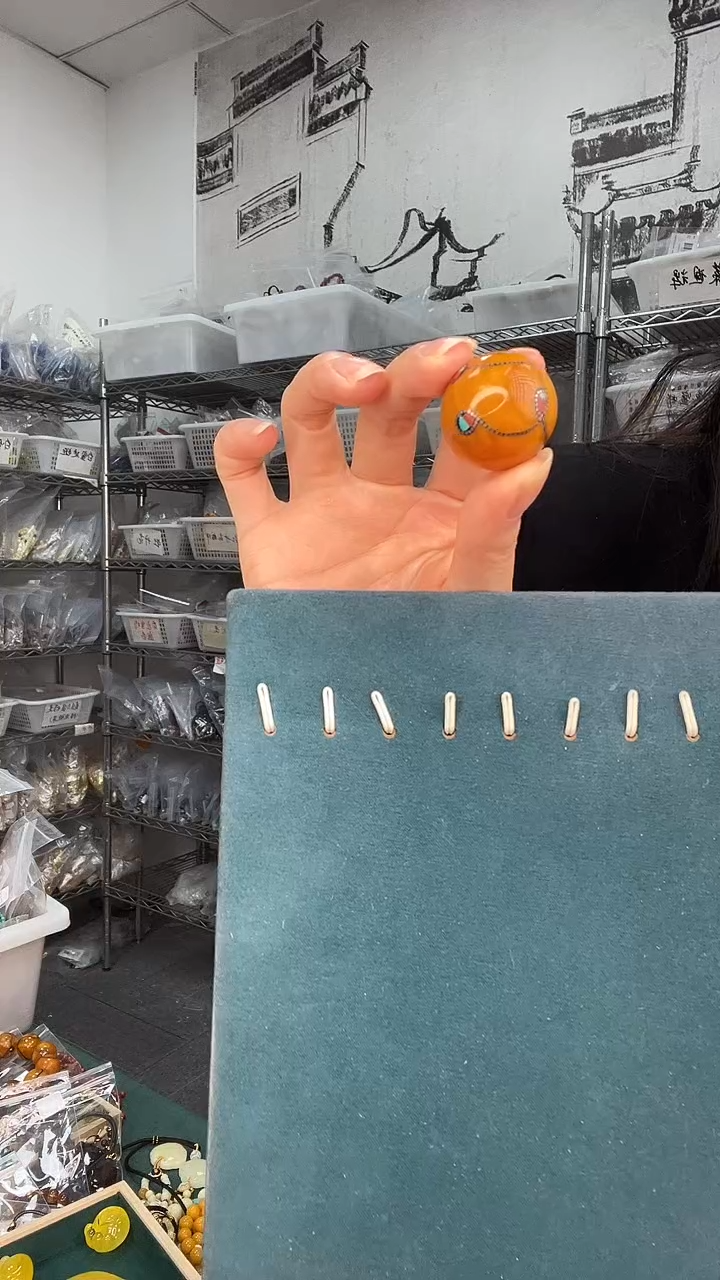 裸石琥珀未镶嵌完**筝天然蜜蜡A3102