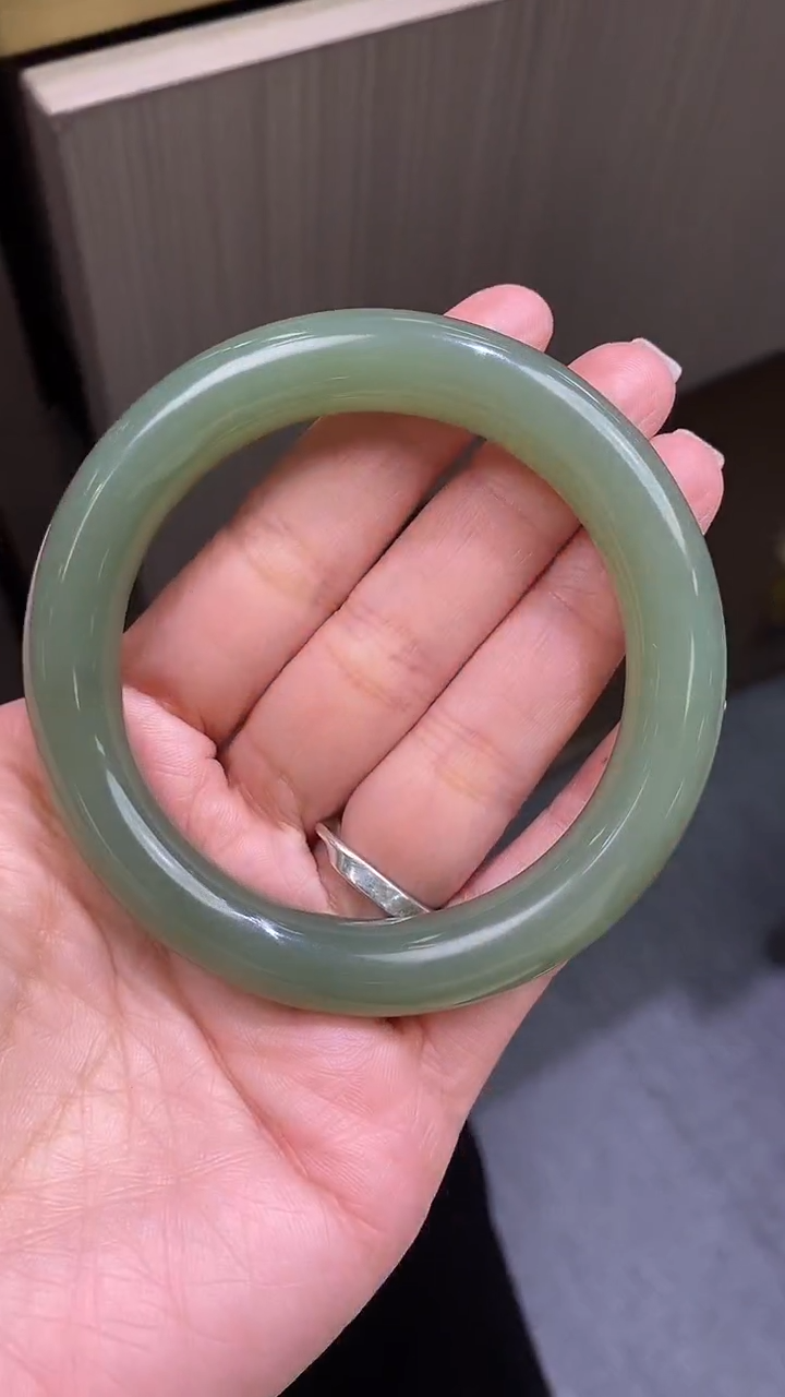 未镶嵌手镯和田玉?*️和田玉青海料手镯58.2mm