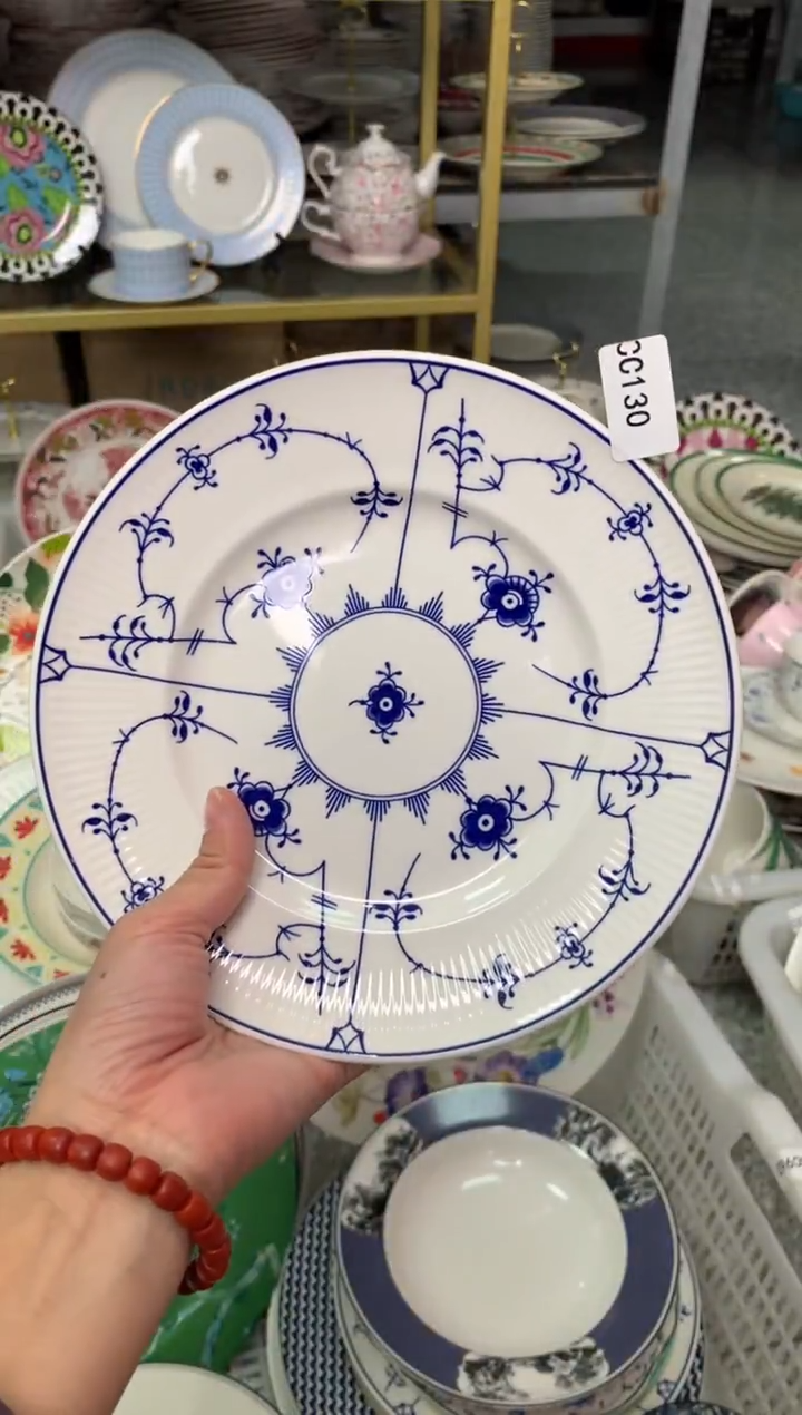 【闪购商品】瓷片陶瓷原单CC130餐具1个8寸