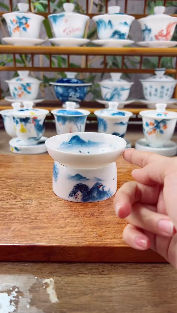【闪购商品】全品千里江山羊脂玉茶漏