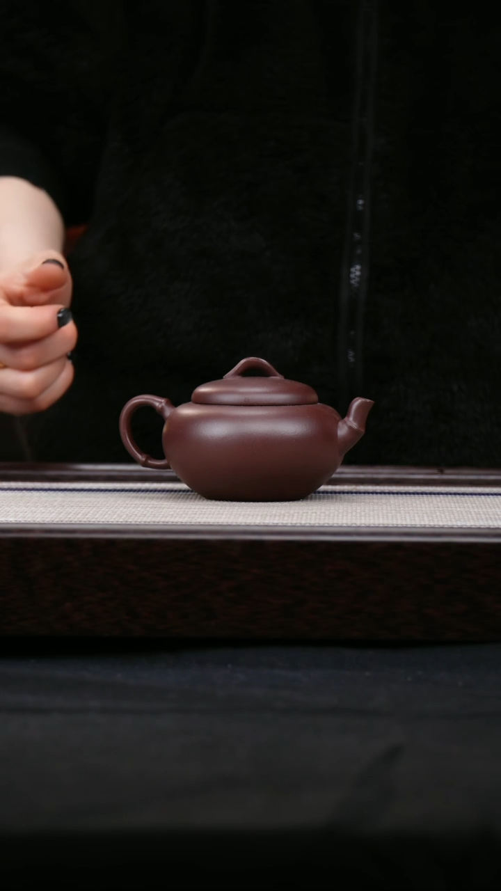 【闪购商品】紫砂茶壶深井紫泥 竹鼓壶