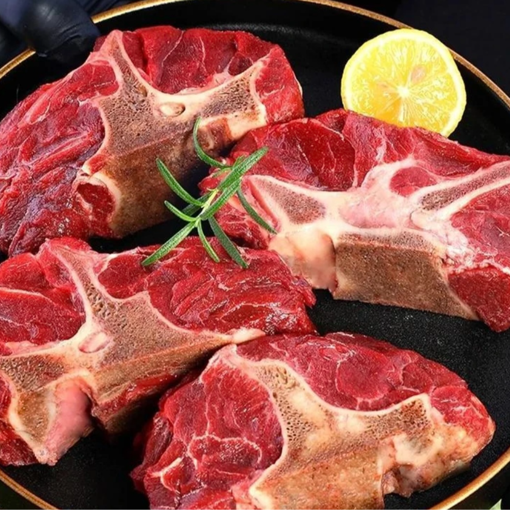 【内蒙古牛脖骨】清真原切牛脖骨5斤顺丰京东包邮