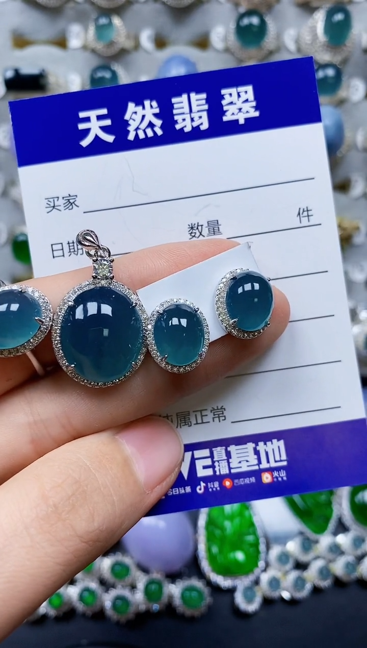 【闪购商品】翡翠颈饰银S925镶嵌0373